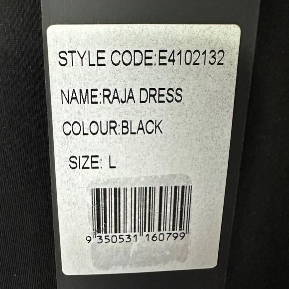 Elliatt Black Raja Dress with tiered ruffles and slit.Women’s Large NEW Gown.